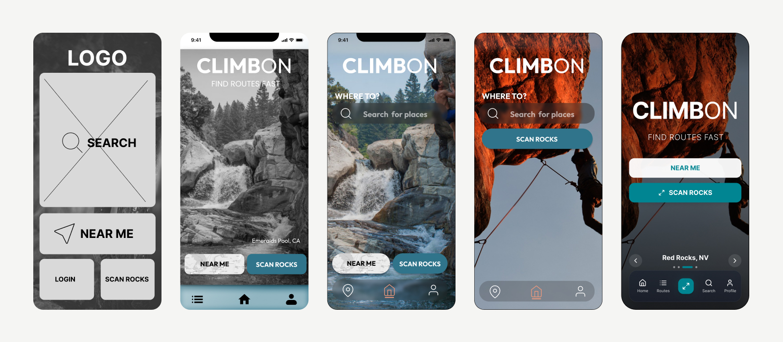 Homescreen iterations